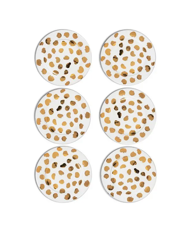 GOLD LADYBUG DESSERT PLATES