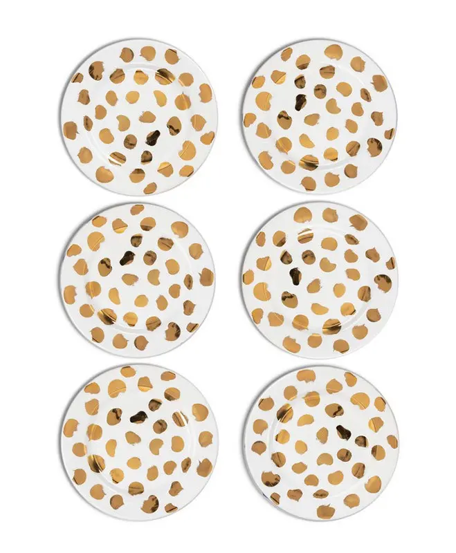 GOLD LADYBUG DINNER PLATES