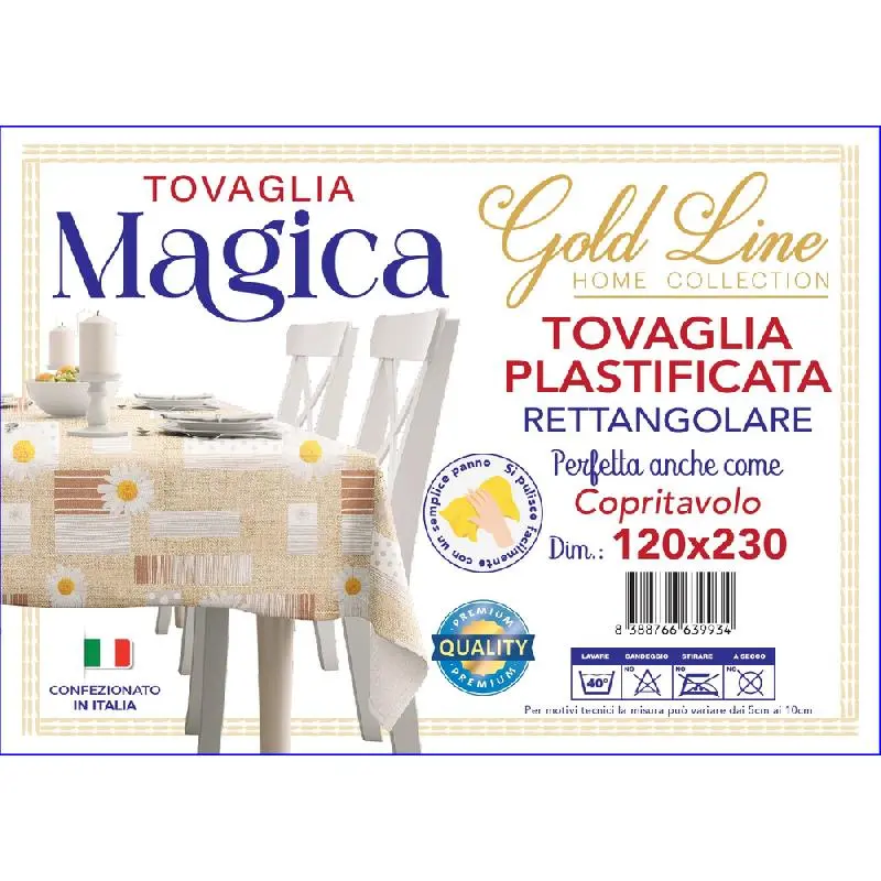 GOLD LINE TOVAGLIA MAGICA GENERICA PLASTIFICATA CM.120X230