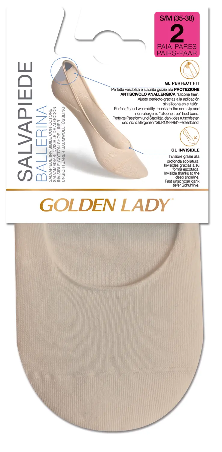 GOLDEN LADY SALVAPIEDE BALLERINA 39-42 NATURALE 2 PAIA