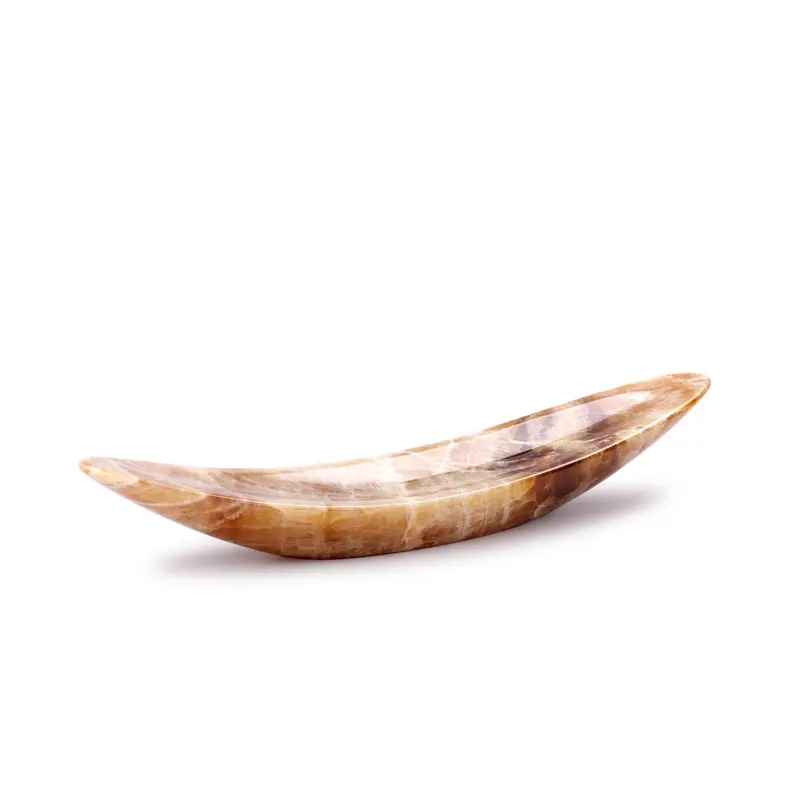 Gondola - big elegant bowl in Amber onyx