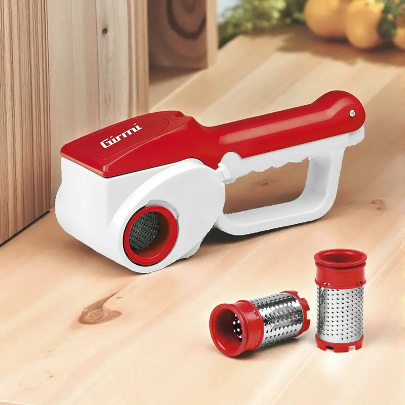 Grattugia Elettrica Ricaricabile 12W con 2 Rulli - Rossa