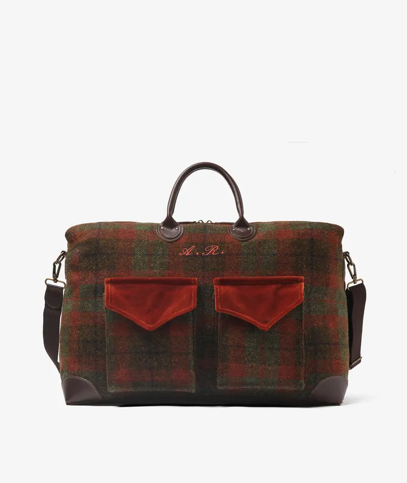 Harvard Safari Duffel Bag Harris Tweed - Amber