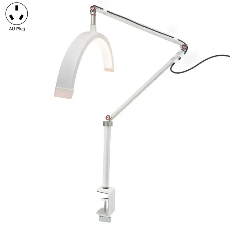 HD-M3X For Eyelash Extensions / Tattoo / Nail Art Lighting Lamp 16 inch Clip-on Half Moon Desk Lamp(AU Plug)