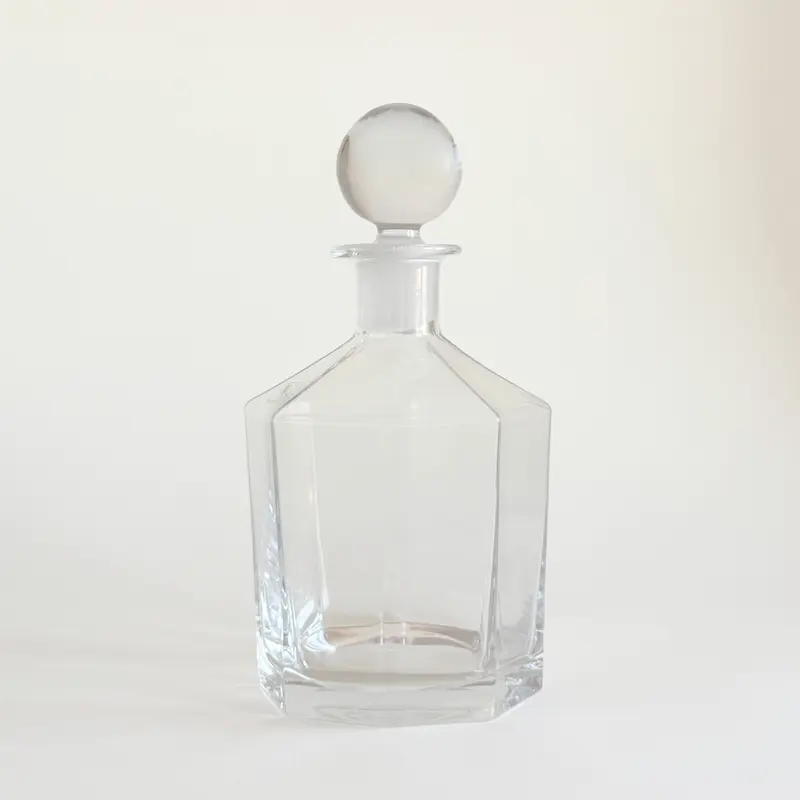 Hexagonal Crystal Decanter | Ball Stopper · 1 L