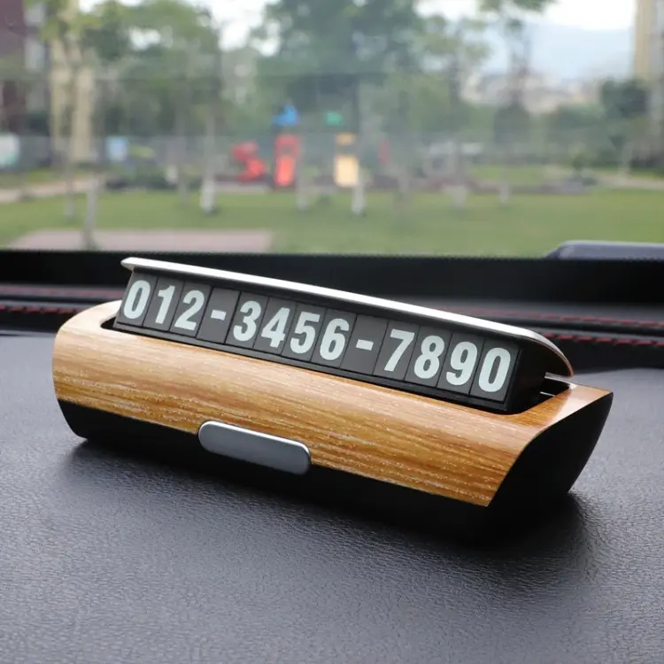 Hidden Luminous Temporary Parking Sign With Car Number, Color
