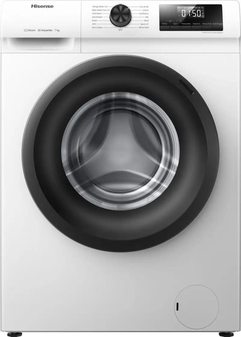 Hisense WFQP701219VM lavatrice Caricamento frontale 7 kg 1200 Giri/min Bianco