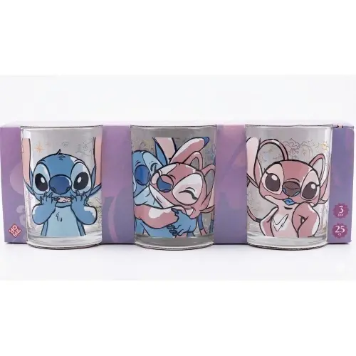 Home in rombo - set 3 bicchieri in vetro stitch&angel da 25cl