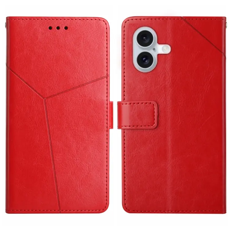 HT01 Y-shaped Pattern Flip Leather Phone Case, For iPhone 16, For iPhone 15 Pro Max, For iPhone 15 Pro, For iPhone 15 Plus