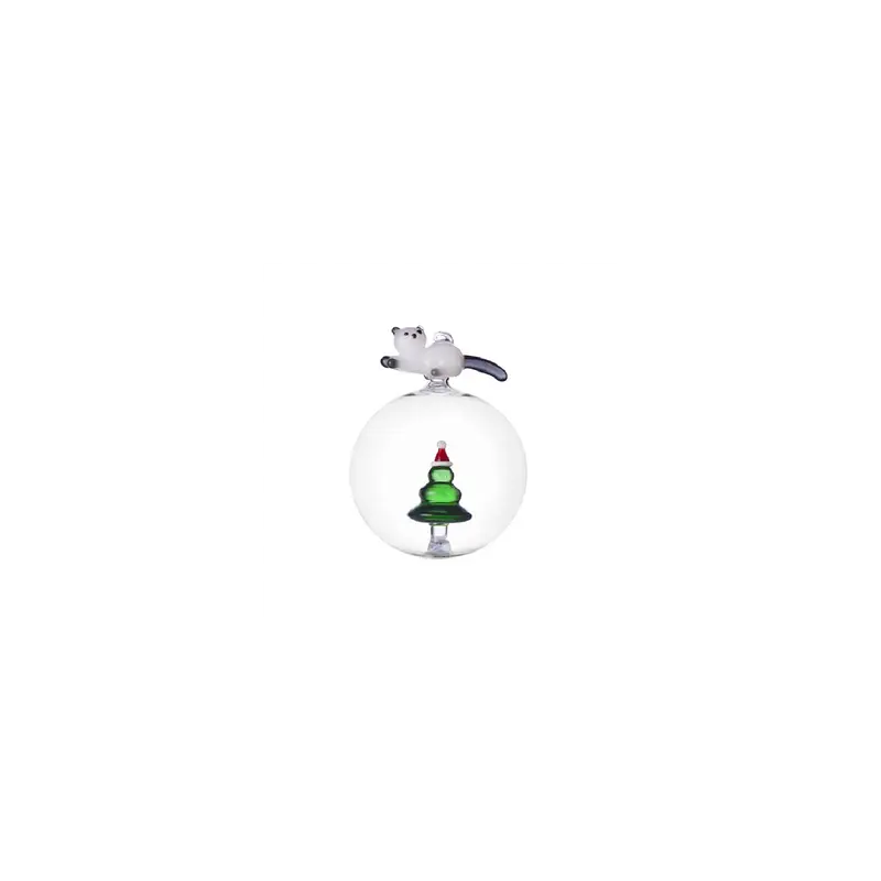 Ichendorf Palla di natale gatto e albero di natale tabby cat