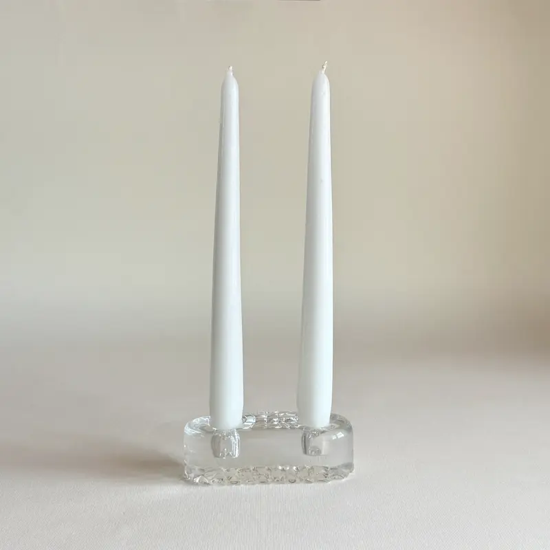 Iittala Glass Candle Holder | Clear · Two Candles