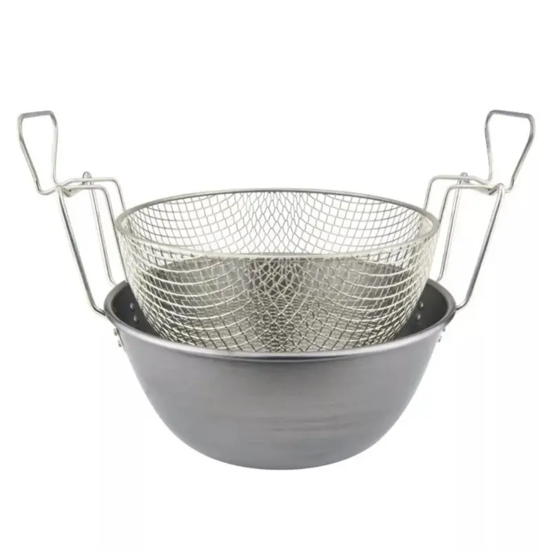 ILSA FRIGGITRICE CON CESTELLO IN FERRO SPAZZOLATO E NICHELATO CM.32