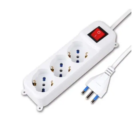 IMPERIA MULTIPRESA 3 POSTI SCHUKO+ INTERRUTTORE 16A CAVO 1,5MT