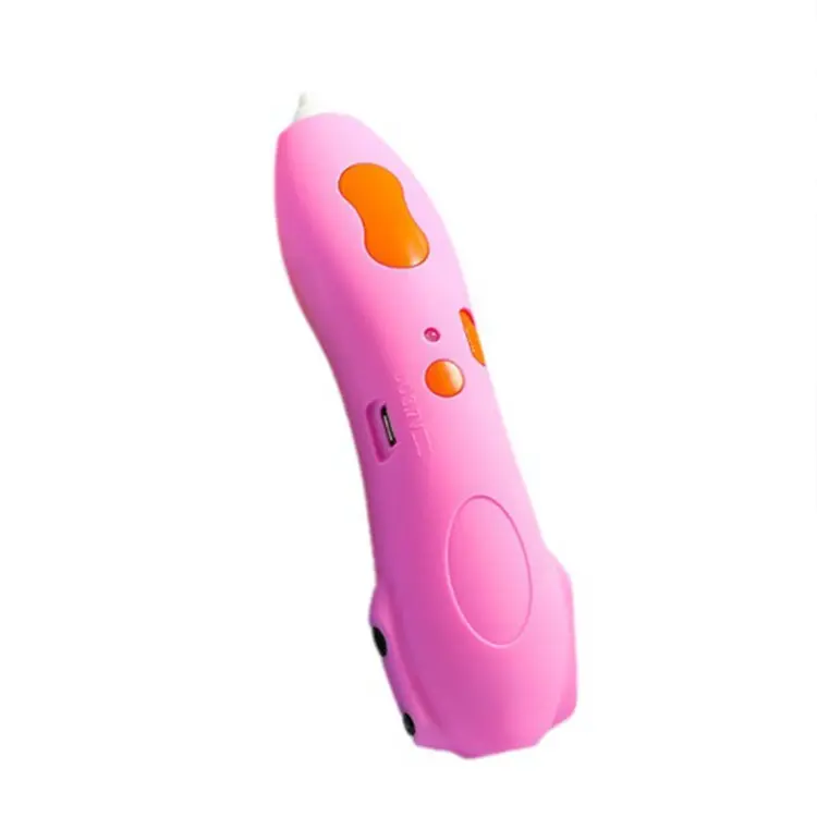 Infrared Sensing Low-temperature 3D Printing Pen Children DIY Graffiti Painting Pen(1000 mAh-Pink)