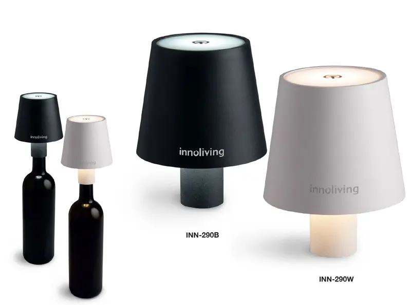 Innoliving - Lampada led per bottiglia - nera
