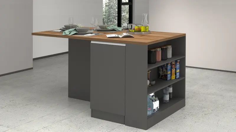 Isola da cucina SOLE con 2 ante e vani a giorno | Web Furniture
