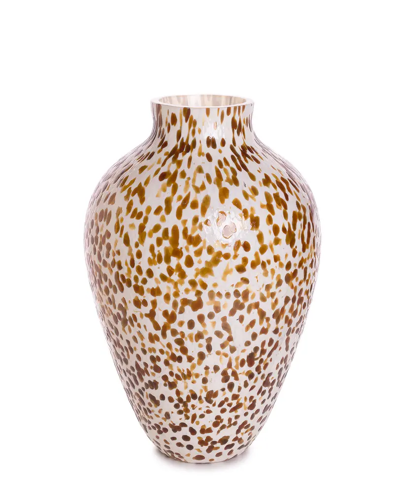 IVORY & AMBER OLLA TALL VASE