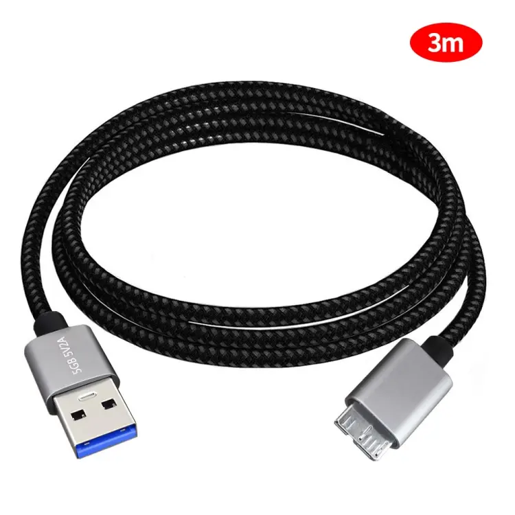 JUNSUNMAY USB 3.0 Male to Micro-B Cord Cable Compatible with Samsung Camera Hard Drive, Length