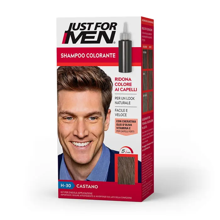 JUST FOR MEN SHAMPOO COLORANTE H-30 CASTANO