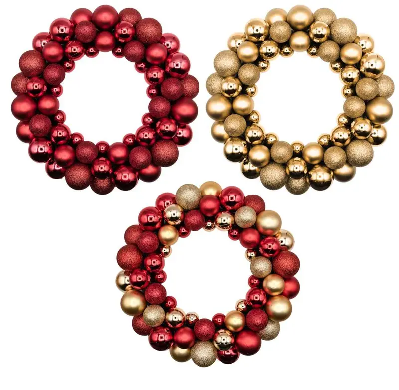 KASAVIVA NATALE DIETROPORTA DI SFERE CM.36 ASSORTITO