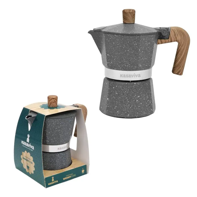 KASAVIVA WOODY STONE CAFFETTIERA 6 TAZZE