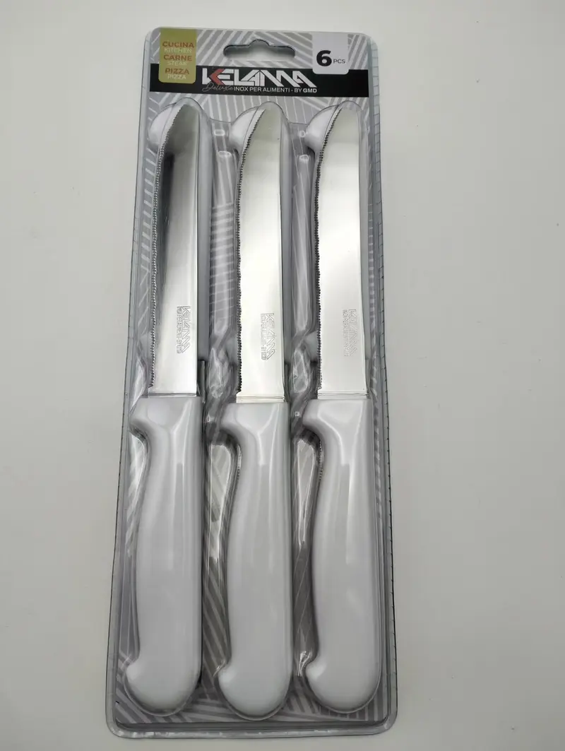 Kelama deluxe coltello da tavola bianco 6 pz