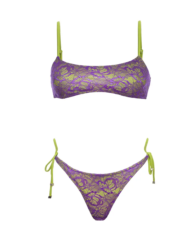 LACE BRASSIERE BIKINI - VIOLET
