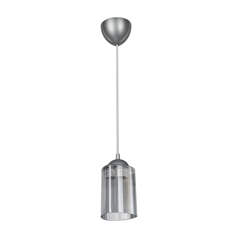 Lampada da soffitto Optical MDL3871 con paralume triangolo in plastica fumè