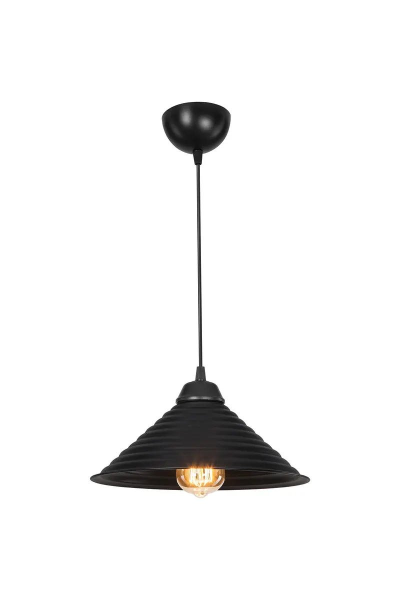 Lampada da soffitto Sava ASZ1617 con paralume in metallo nero