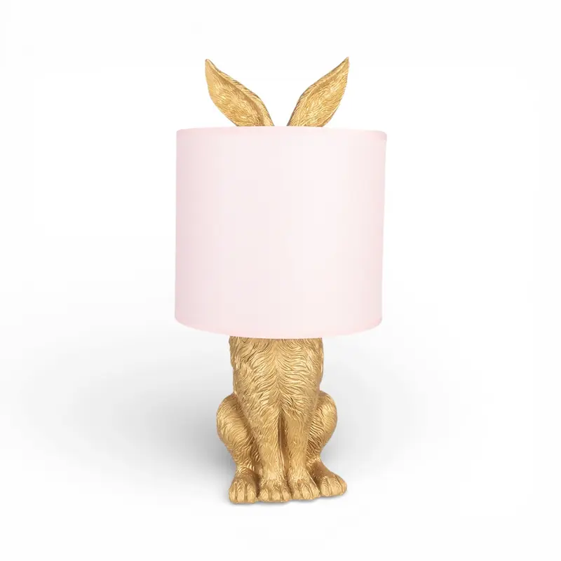Lampada da tavolo Coniglio Ø 20x43 cm Color oro Poliresina