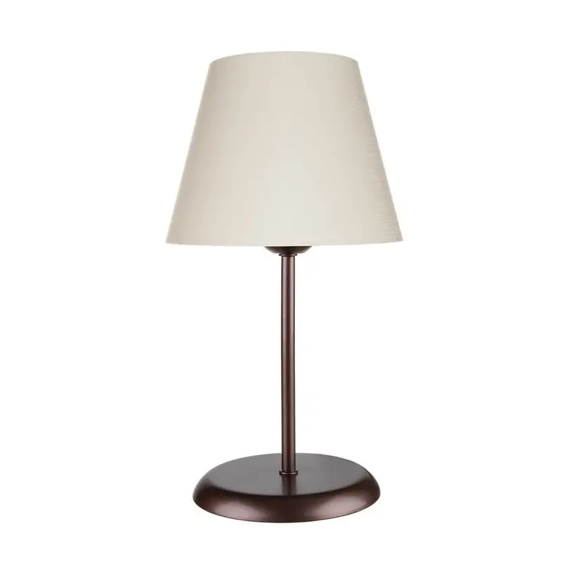 Lampada da tavolo Elva ASZ1050 in metallo e paralume in PVC effetto tessuto