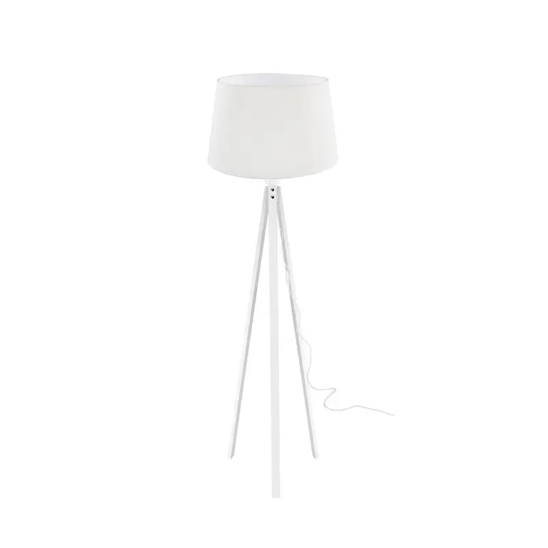 Lampada da terra DECOBI2736 con paralume in PVC effetto tessuto bianco