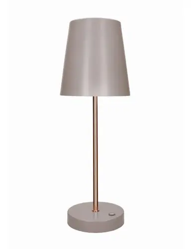 Lampada led touch altair tortora/rose gold metal