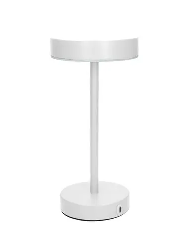 Lampada led touch frisbee bianco opaco metal