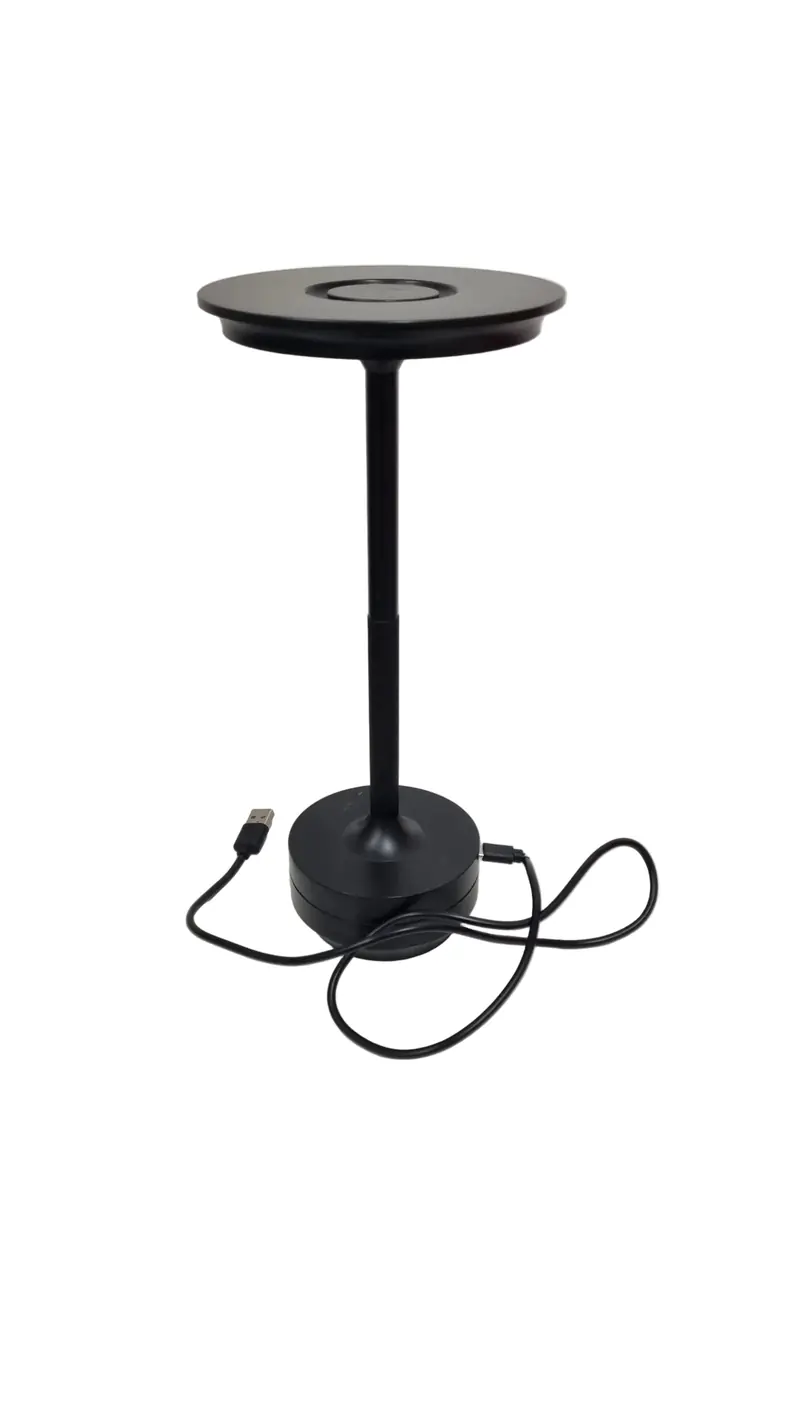 Lampada LED Wireless Ricaricabile Dimerabile 3 Colori di Luce Nera