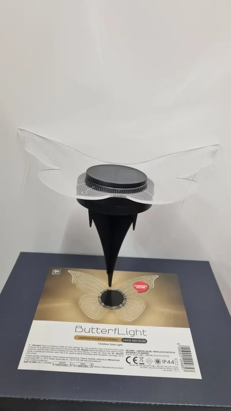 Lampada Solare da Giardino a Forma di Farfalla LED