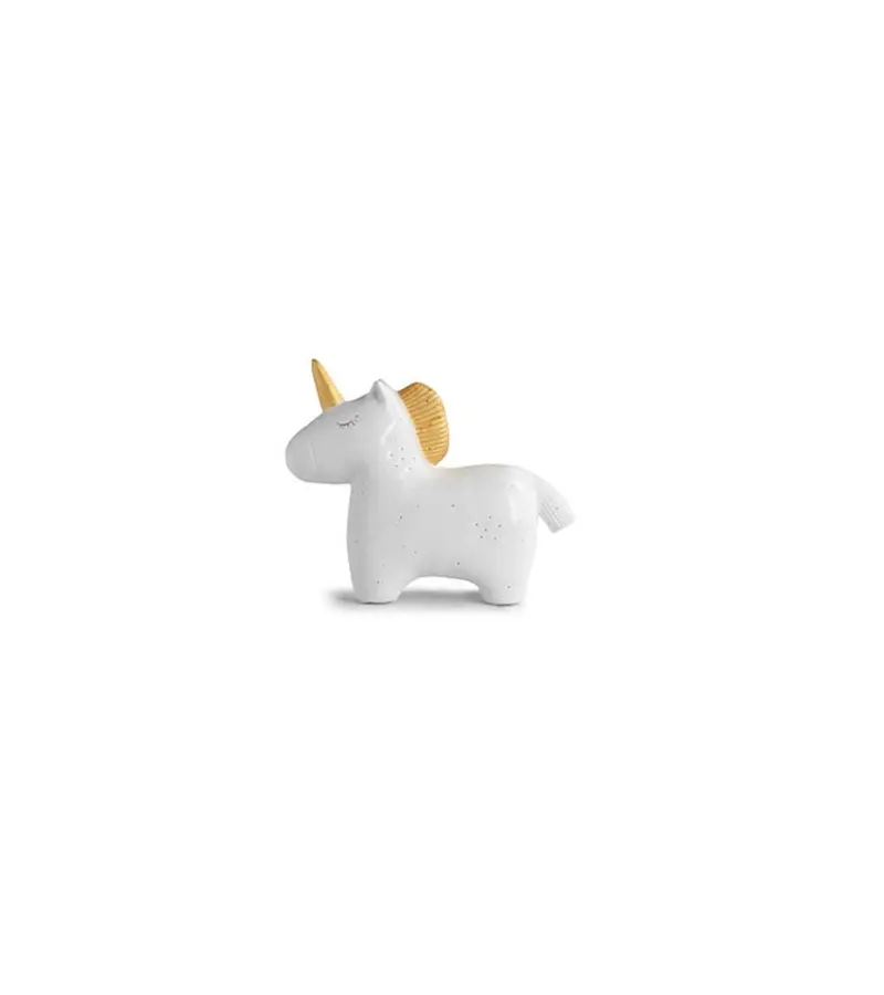 Lampada unicorno in ceramica