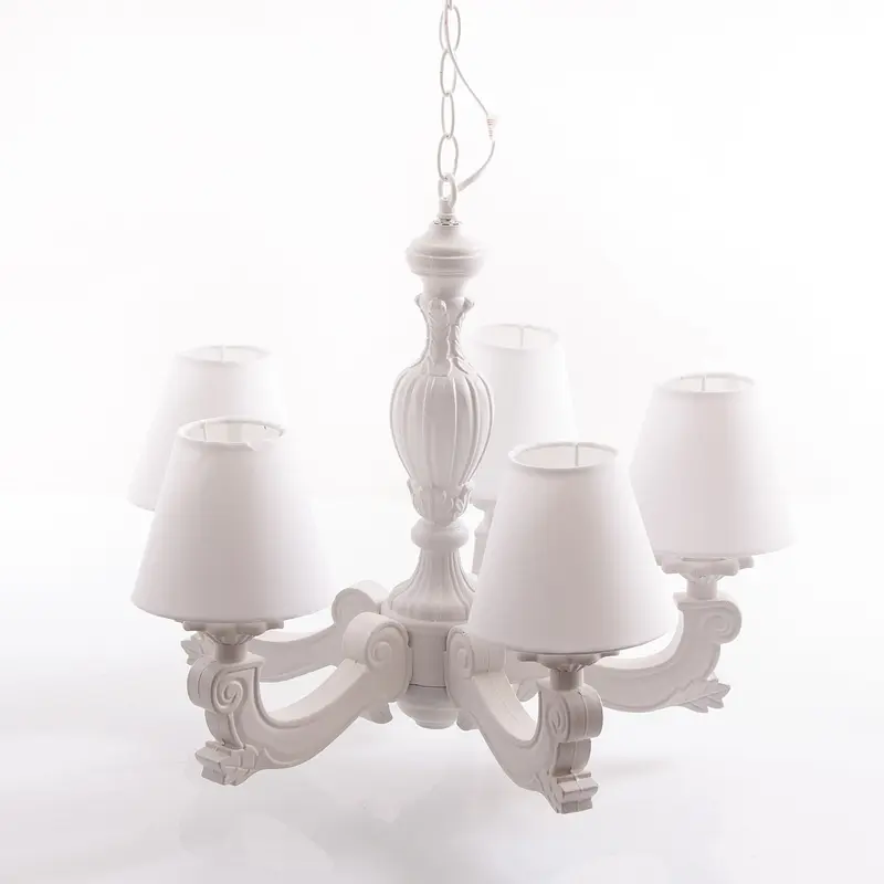 Lampadario a cinque bracci tortora Ø46H95