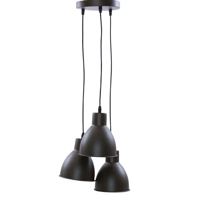 Lampadario in metallo verde militare Ø25