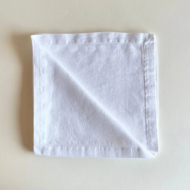 Large French Floral Jacquard Cotton Napkins | Set of 2