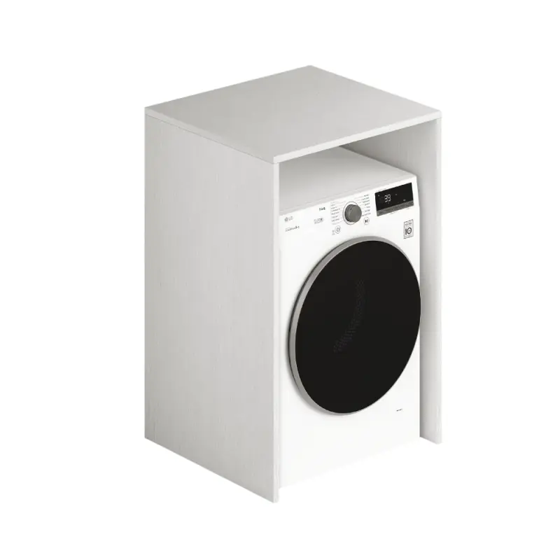 Laundry copriasciugatrice in legno 71x65x105 bianco frassinato