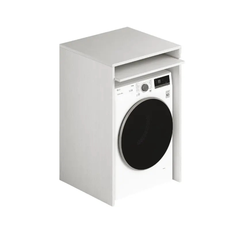 Laundry coprilavatrice in legno 71x65x105 bianco frassinato