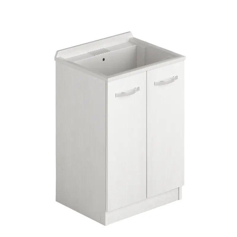 Laundry lavatoio due ante 61x50x86 bianco frassinato