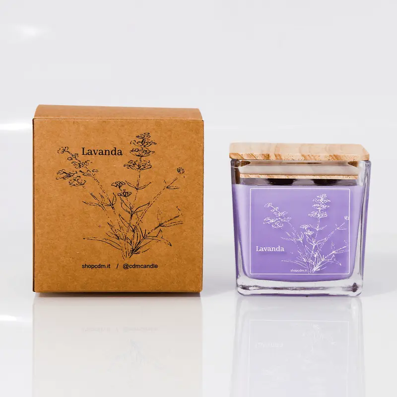 Lavanda - candela profumata in vetro