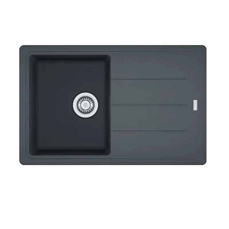Lavello 1 vasca con gocciolatoio reversibile Franke BFG 611 78x50 cm. in fragranite grafite