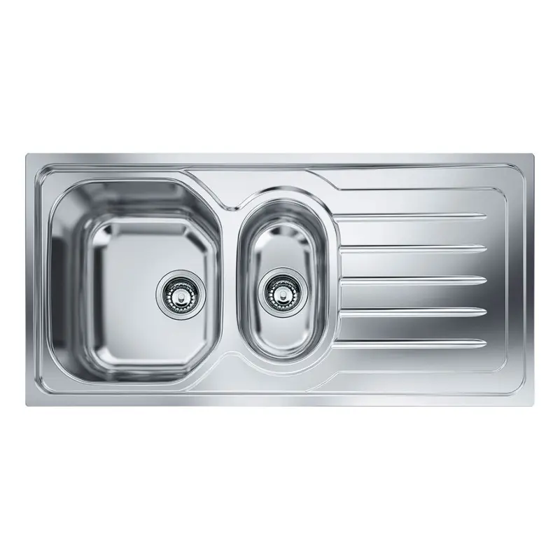 Lavello 1 vasca e mezza Franke OLL 651 con gocciolatoio destro 100x50 cm. inox