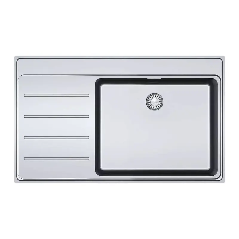 Lavello 1 vasca Franke FSX211 con gocciolatoio sinistro 86x52 cm. inox satinato