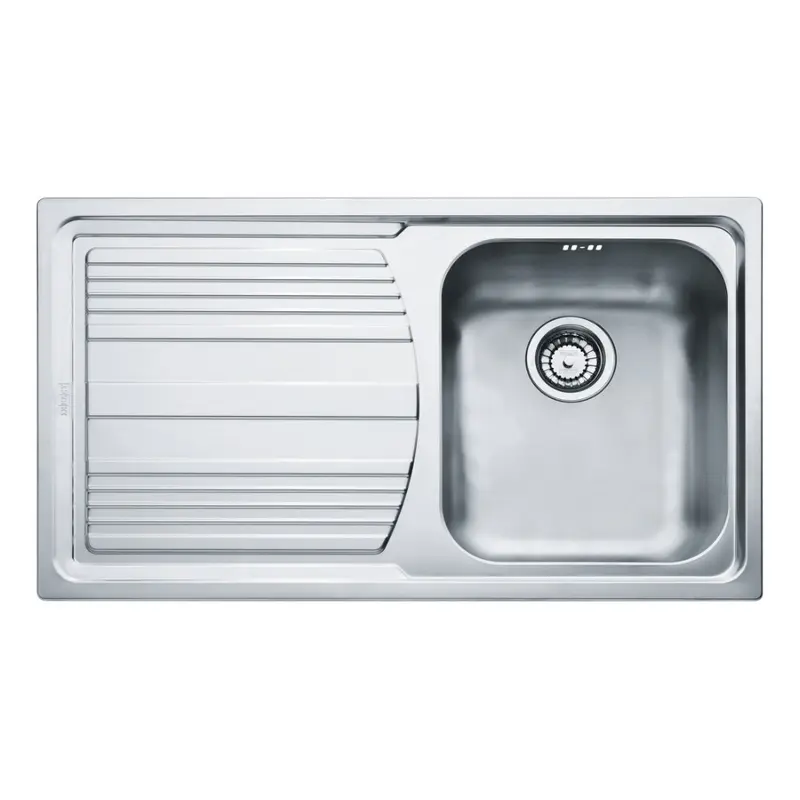 Lavello 1 vasca Franke Logica Line LLL 661-L Dekor 86x50 cm. con gocciolatoio a sinistra inox