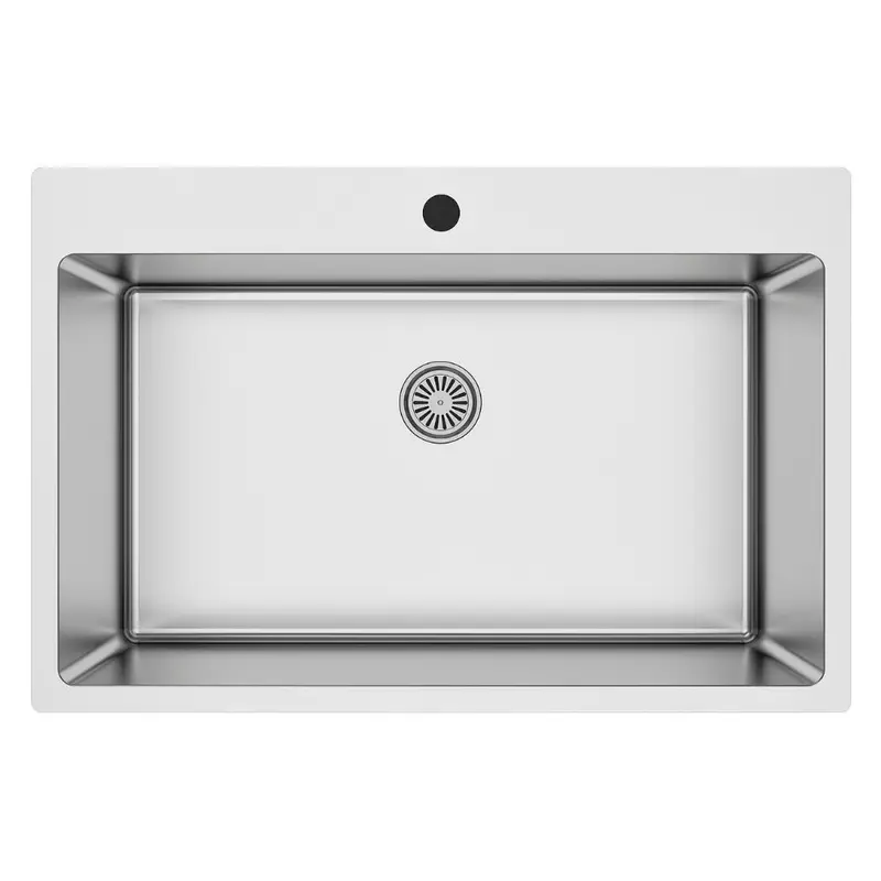Lavello da incasso SA233 1 vasca 76x50.5 cm. inox