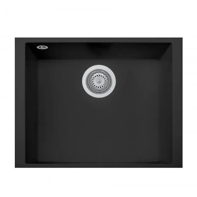 Lavello monovasca Plados ON5610ST sottotop 56x43.5 microUltragranit tecnologia ariapura nero
